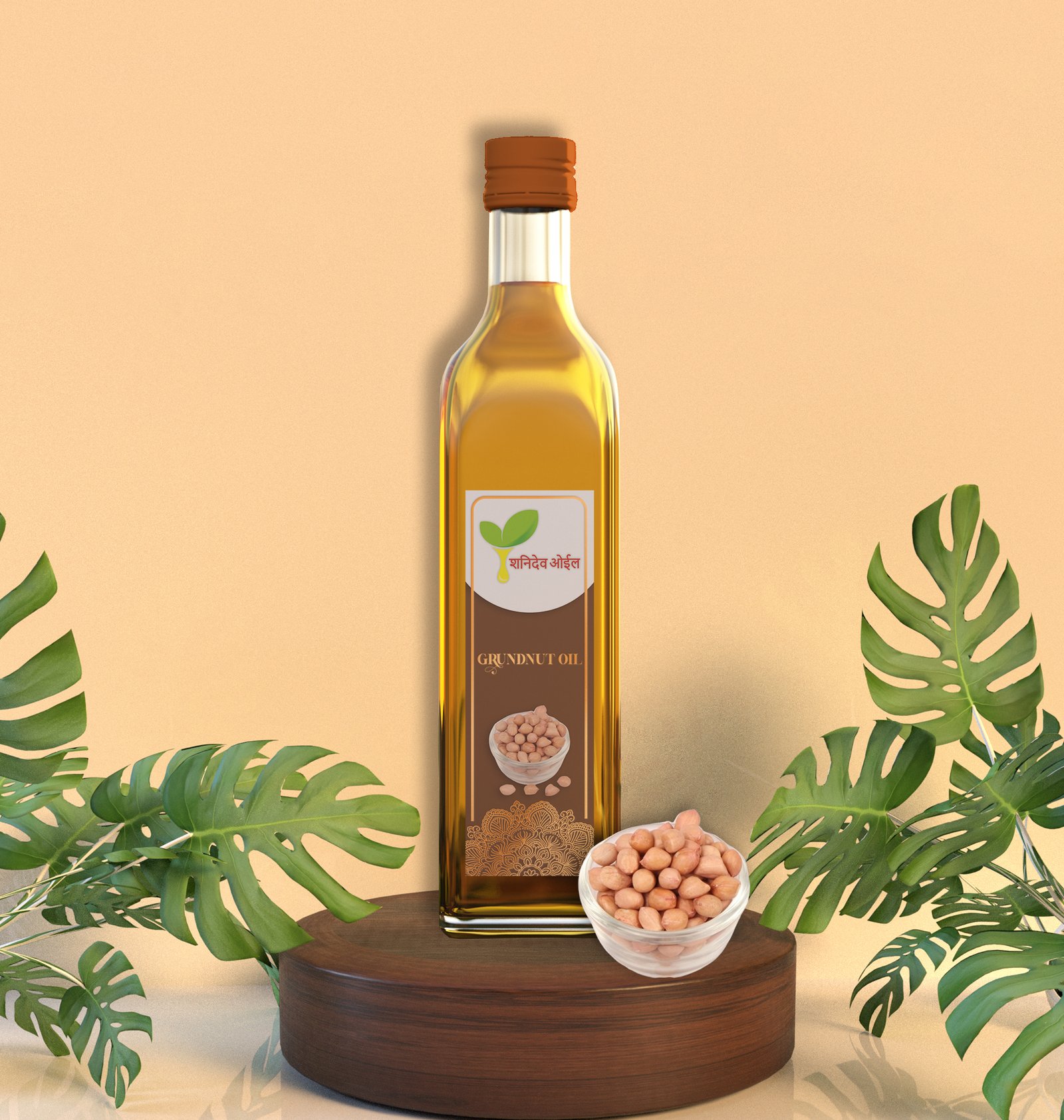 Kachi Ghani Groundnut Oil (1Ltr)