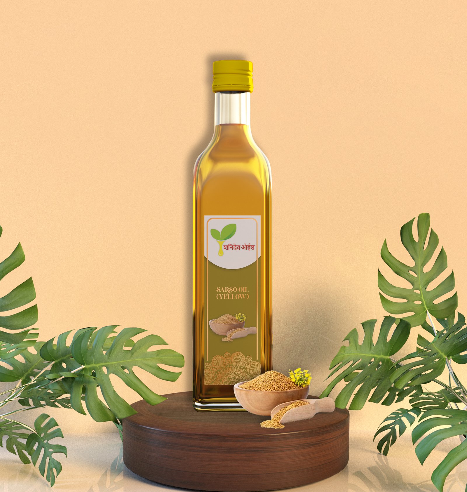 Yellow Kachi Ghani Mustard Oil (1Ltr)